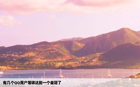有几个QQ用户等级达到一个皇冠了