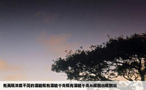 有两瓶浓度不同的酒精瓶有酒精千克瓶有酒精千克从瓶倒出瓶倒出