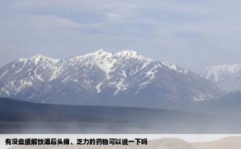有没些缓解饮酒后头痛、乏力的药物可以说一下吗
