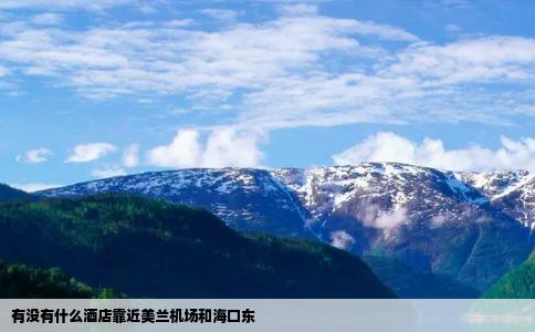 有没有什么酒店靠近美兰机场和海口东