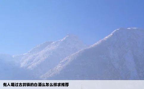 有人喝过古井镇的白酒么怎么样求推荐
