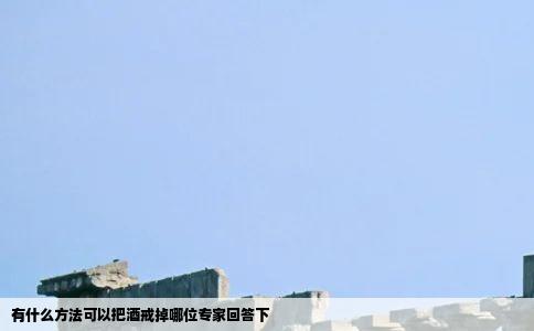 有什么方法可以把酒戒掉哪位专家回答下