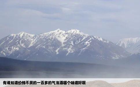 有谁知道价格不贵的一百多的气泡酒哪个味道好啊