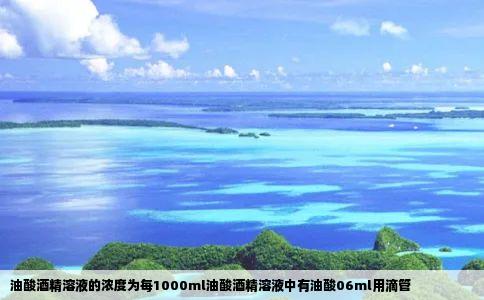 油酸酒精溶液的浓度为每1000ml油酸酒精溶液中有油酸06ml用滴管