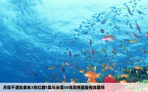 月经不调生姜末3克红糖1匙与米酒30克同煮粥服有效果吗