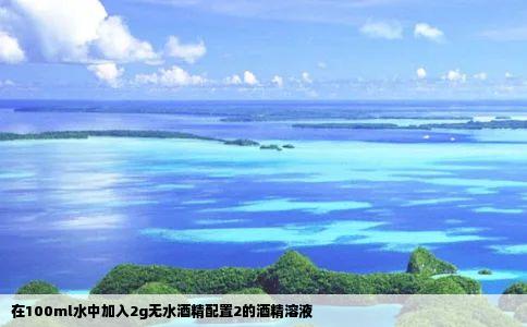 在100ml水中加入2g无水酒精配置2的酒精溶液