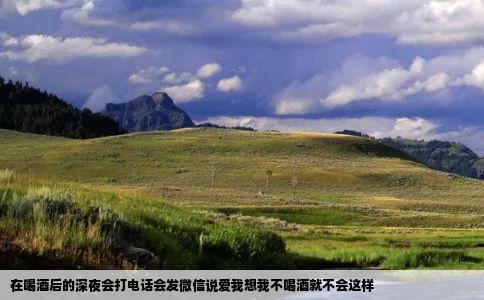 在喝酒后的深夜会打电话会发微信说爱我想我不喝酒就不会这样