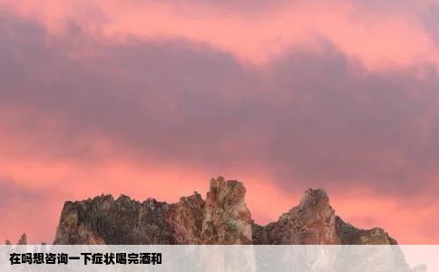 在吗想咨询一下症状喝完酒和