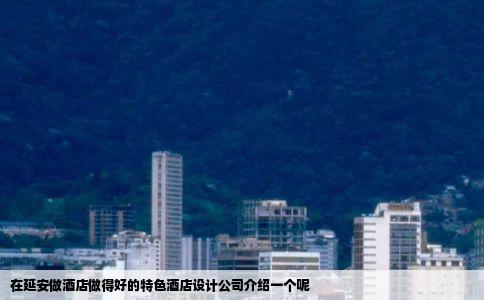 在延安做酒店做得好的特色酒店设计公司介绍一个呢