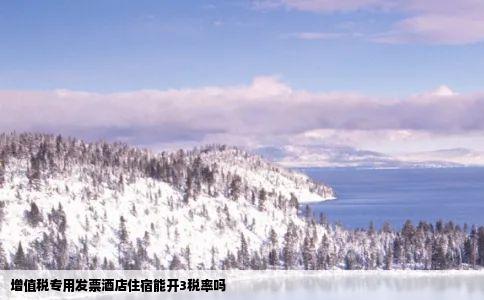 增值税专用发票酒店住宿能开3税率吗