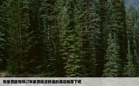 张家界旅馆预订张家界经济舒适的酒店推荐下吧