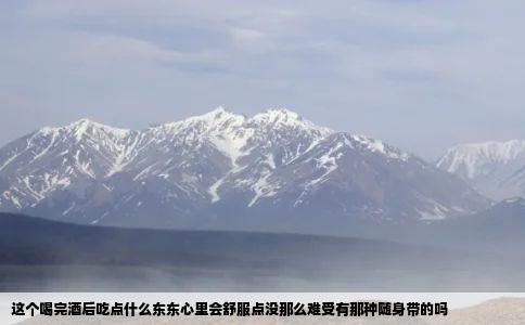 这个喝完酒后吃点什么东东心里会舒服点没那么难受有那种随身带的吗