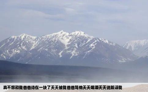 真不想和我爸爸待在一块了天天被我爸爸骂他天天喝酒天天说脏话我