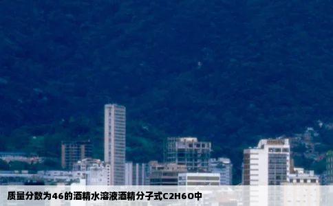 质量分数为46的酒精水溶液酒精分子式C2H6O中