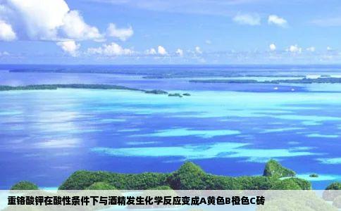 重铬酸钾在酸性条件下与酒精发生化学反应变成A黄色B橙色C砖