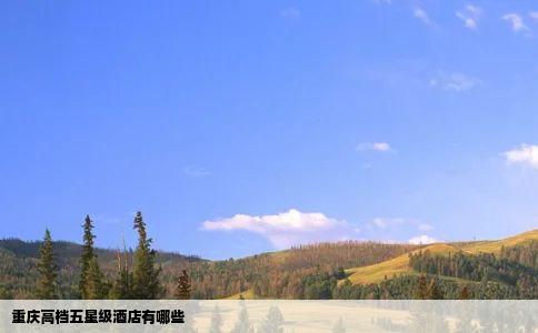 重庆高档五星级酒店有哪些