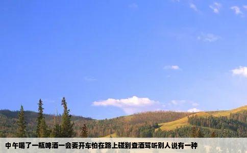 中午喝了一瓶啤酒一会要开车怕在路上碰到查酒驾听别人说有一种