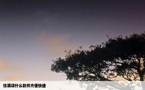 住酒店什么软件方便快捷