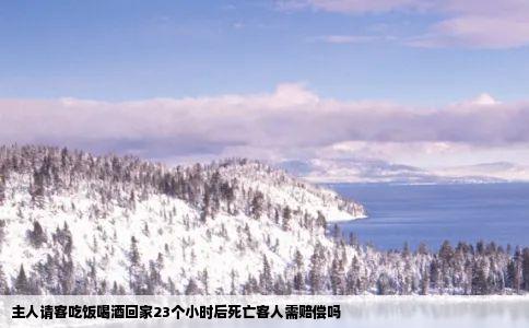 主人请客吃饭喝酒回家23个小时后死亡客人需赔偿吗