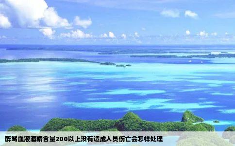 醉驾血液酒精含量200以上没有造成人员伤亡会怎样处理