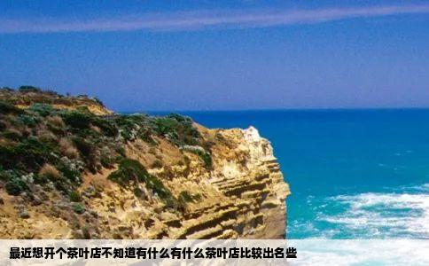 最近想开个茶叶店不知道有什么有什么茶叶店比较出名些