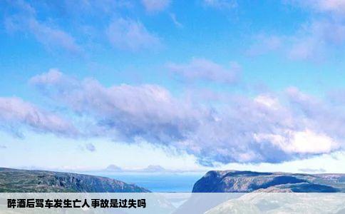 醉酒后驾车发生亡人事故是过失吗