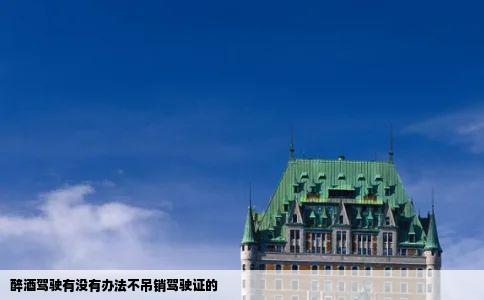 醉酒驾驶有没有办法不吊销驾驶证的