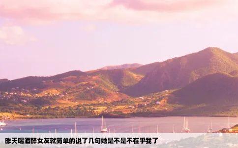 昨天喝酒醉女友就简单的说了几句她是不是不在乎我了