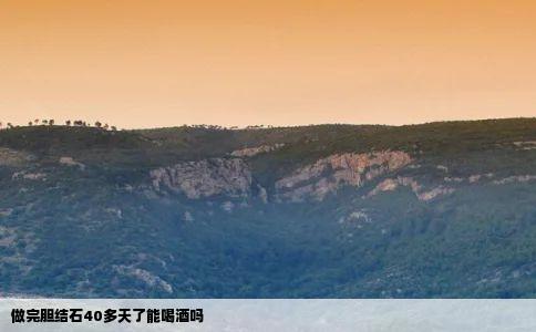 做完胆结石40多天了能喝酒吗