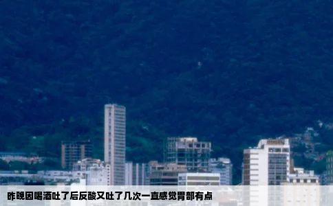 昨晚因喝酒吐了后反酸又吐了几次一直感觉胃部有点