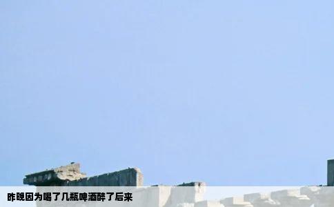 昨晚因为喝了几瓶啤酒醉了后来