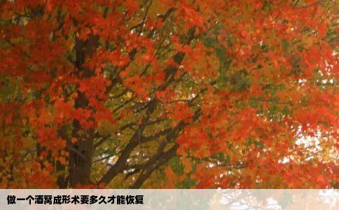 做一个酒窝成形术要多久才能恢复