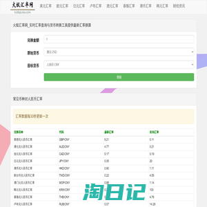 火蚁汇率网_实时汇率查询与货币转换工具