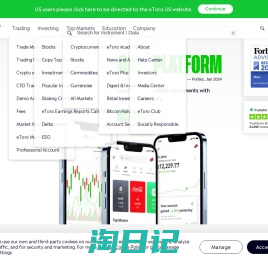 Stocks & beyond: Invest in 6000+ assets on eToro