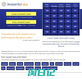 JeopardyLabs - Online Jeopardy Template