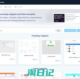 Free bootstrap snippets and html examples