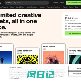 Envato — Unlimited creative assets, all in one place.