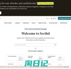 Scribd: Explore 195M+ documents from a global community