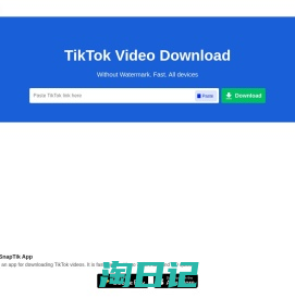 Tiktok Downloader - Download Video tiktok Without Watermark - SnapTik