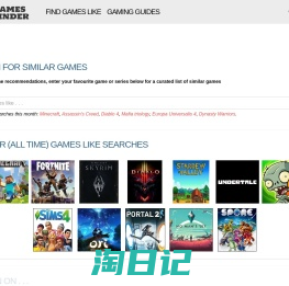 Games Finder - Recommending Games Like Your Favourites