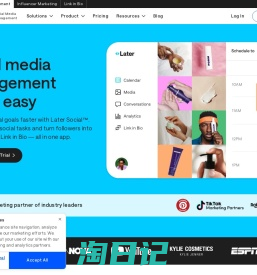 Later: Top Social Media Management & Influencer Platform