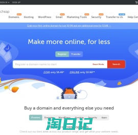 Buy a domain name - Register cheap domain names from $0.99 - Namecheap