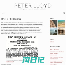 Peter Lloyd | Writing about Research, Education, and Design