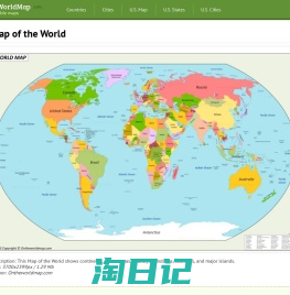 Map of the World | Maps of all countries, cities and regions of The World