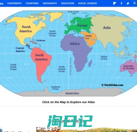 World Map / World Atlas / Atlas of the World Including Geography Facts and Flags - WorldAtlas.com